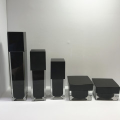 DNJA-533  black luxury acrylic square cream jar
